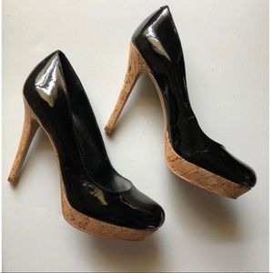 Jessica Simpson black patent leather heels